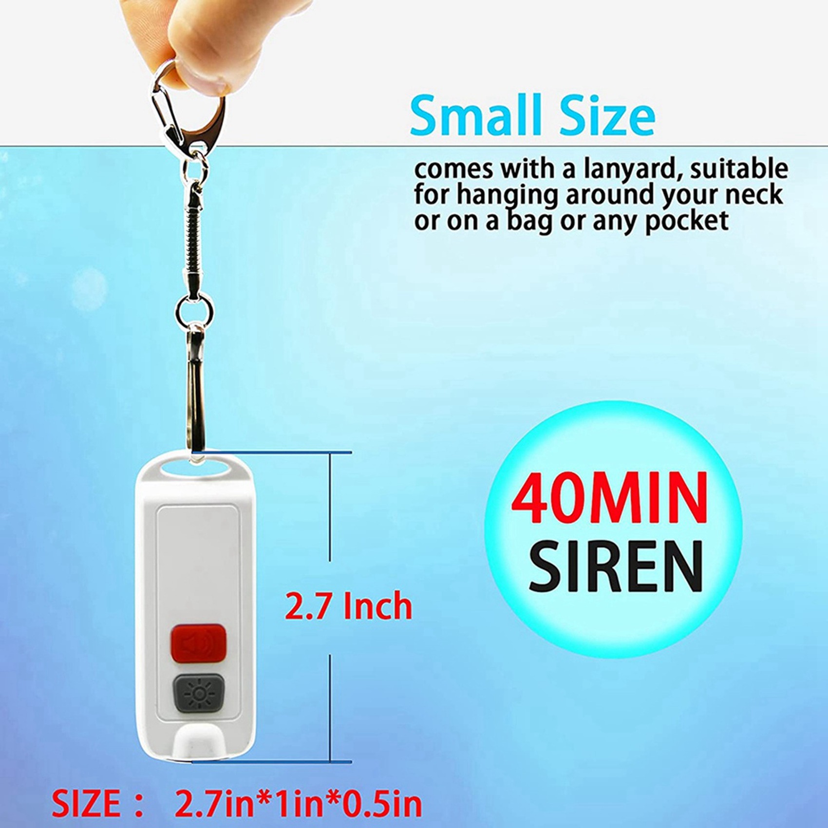 Personal Alarm Keychain - FULL-2X Allarme Personale, Allarme di Sicurezza